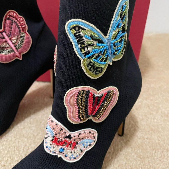 NEW!  Valentino Tiffany Butterfly Sock Booties - 6.5 - Picture 8 of 11
